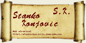 Stanko Konjović vizit kartica